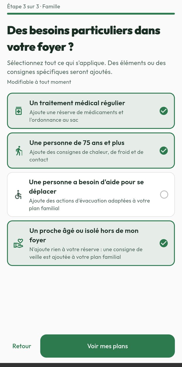 Écran Hoban : besoins particuliers du foyer, dont un proche âgé ou isolé hors du foyer